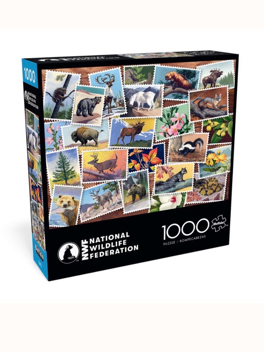 BUFFALO GAMES Jigsaw Puzzle National Wildlife Federation Stamp Collage 1000 Pc